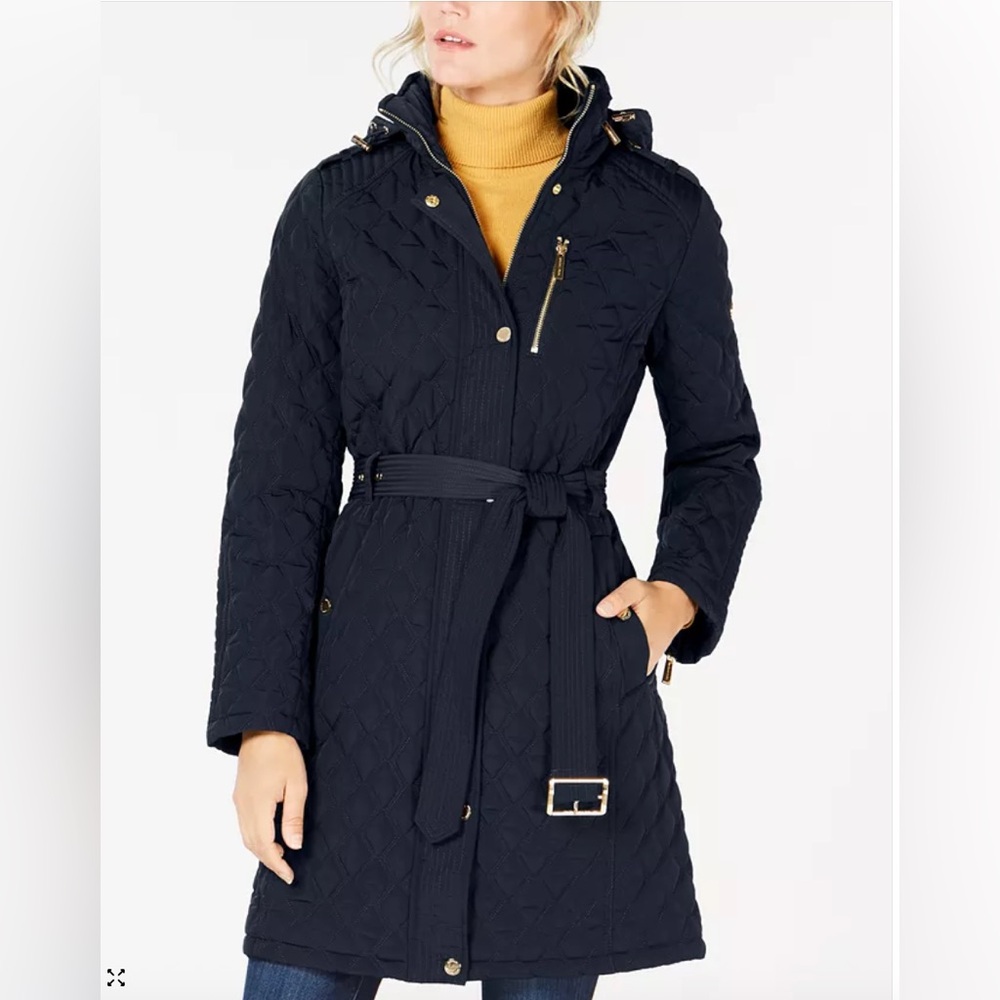 MICHAEL Michael Kors Petite Hooded Quilted Coat